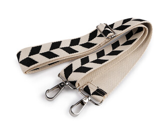 Textilní ucho / popruh na tašku s karabinami šíře 3,8 cm - 1 ks - 39 černá