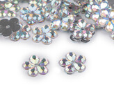 Broušený květ k našití, nalepení Ø11 mm - 500 ks - crystal AB