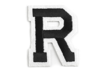 Nažehlovačka písmena - 10 ks - 18 "R" černá