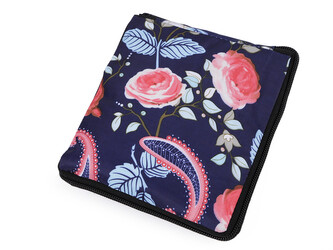 Skládací nákupní taška se zipem pevná 38x44 cm - 1 ks - 64 modrá námořnická růže