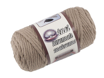 Recyklovaná bavlněná příze macrame Ø5 mm rozčesávací - 1 ks - 32 béžová