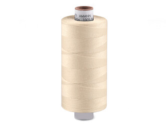 Polyesterové nitě návin 1000 m Aspo Amann - 1 ks - 3000 krémová světlá