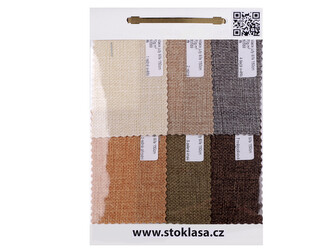 Vzorkovníky látek - minky, plátno, kočárkovina, teplákovina, velvet, tyl, šifon - 1 ks - 380589 viz foto imitace juty