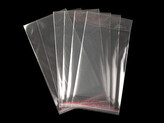 PP sáček s lepicí klopou 11x20 cm - 100 ks - transparent