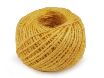 Jutový provázek Ø2 mm - 9 ks - 4 hořčicová