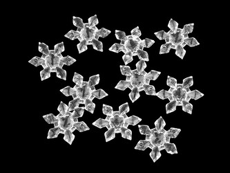 Dekorační vločky Ø29 mm k zavěšení - 300 ks - transparent