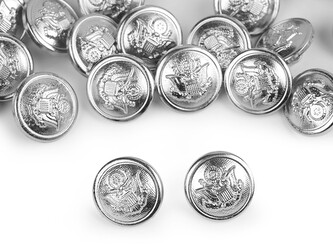 Knoflík erb velikost 24"; 32" - 200 ks - 1 (24") stříbrná