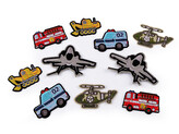 Nažehlovačky auta, letadla mix - 10 ks - mix