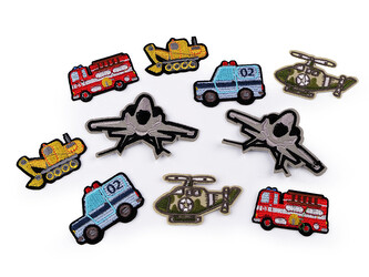 Nažehlovačky auta, letadla mix - 10 ks - mix