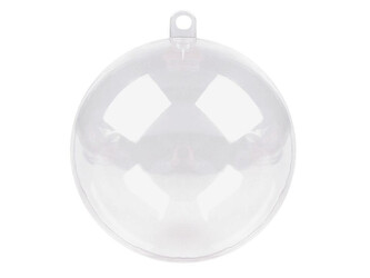 Plastová koule Ø8,5 cm dvoudílná - 12 ks - 1 transparent