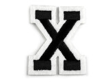 Nažehlovačka písmena - 10 ks - 24 "X" černá