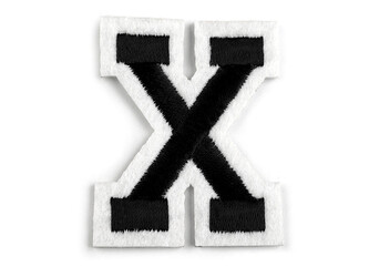 Nažehlovačka písmena - 10 ks - 24 "X" černá