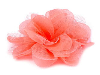 Šifónový květ Ø8 a 9 cm - 10 ks - 14 (9 cm) lososová