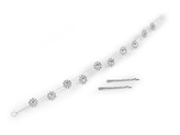 Štrasová ozdoba / čelenka do vlasů - 1 ks - 3 crystal květ