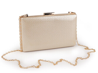 Kabelka - psaníčko metalické - 1 ks - 2 zlatá sv. zlatá