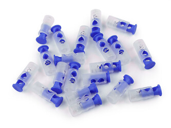 Brzdičky s dvěmi dírkami 9x24 mm - 50 ks - 4 modrá