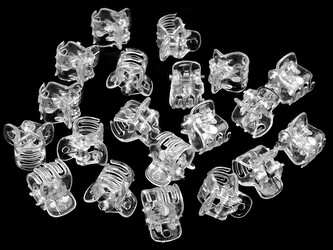 Skřipec do vlasů malý 10x13 mm transparent - 100 ks - 1 transparent