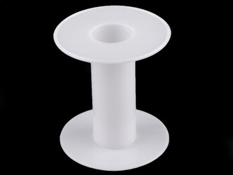 Plastová cívka 6x6,6 cm - 20 ks - bílá