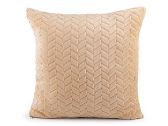 Povlak na polštář plyšový 40x40 cm - 2 ks - 2 béžová