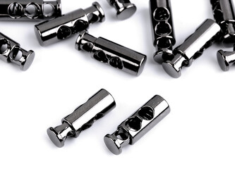 Kovové brzdičky 7x23 mm - 20 ks - 3 nikl černý