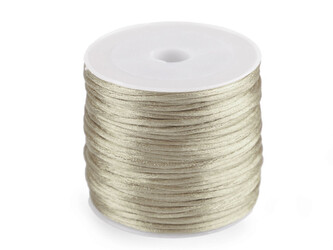 Saténová šňůra Ø1 mm - 1 ks - 31 béžovozelená