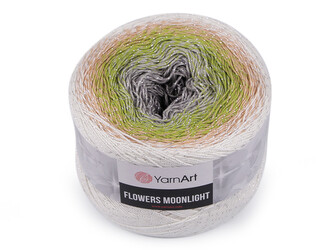 Pletací příze Flowers Moonlight 260 g - 1 ks - 3274 bílá šedá