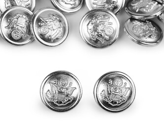 Knoflík erb velikost 24"; 32" - 200 ks - 2  (32") stříbrná