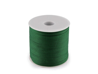 Příze / šňůrka PP Ø1 mm k navlékání a háčkování - 1 ks - 3 zelená tmavá