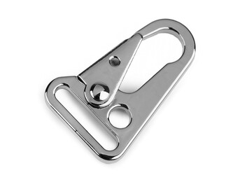 Kovová karabina průvlek 25 mm - 1 ks - 1 nikl