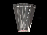 PP sáček s lepicí klopou a závěsem 5x20 cm - 100 ks - transparent