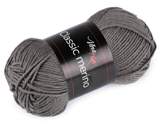 Pletací příze Classic Merino 50 g - 1 ks - 9 (61029) šedá