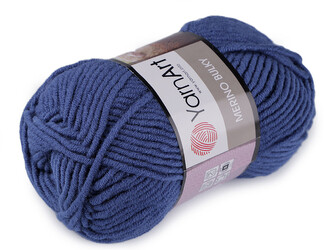 Pletací příze Merino bulky 100 g - 1 ks - 17 (551) modrá