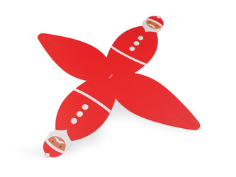 Vánoční dárková krabička Mikuláš - 12 ks - 2 (8,5x14x8 cm) červená