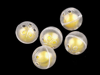Chrastítko kulička Ø2,4 cm - 50 ks - 2 (Ø26 mm) transparent