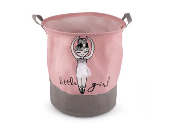 Textilní úložný box baletka - 1 ks - 1 pudrová