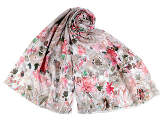 Letní šátek / šála 75x180 cm - 1 ks - 3 béžová