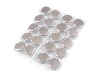 Kovový knoflík velikost 40" - 20 ks - 2 nikl tm. mat