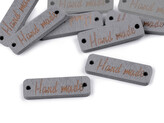 Dřevěná cedulka / ozdoba Handmade 10x30 mm - 100 ks - 5 šedá