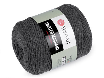 Pletací příze Twisted Macrame 500 g rozčesávací - 1 ks - 13 (758) šedá neutrální