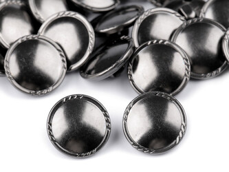 Kovový knoflík velikost 30" - 50 ks - 2 nikl černý