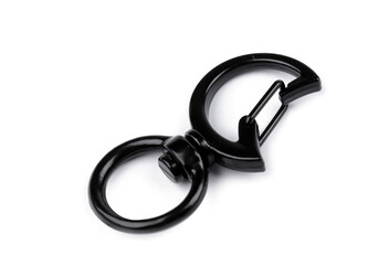 Kovová karabina s obrtlíkem kočka průvlek 12 mm - 10 ks - 3 černá