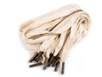 Oděvní šňůra s koncovkami do kapucí, délka 135 cm - 10 ks - 2 krémová světlá