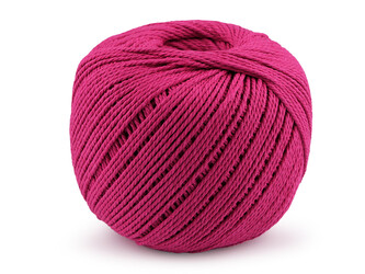 Bavlněná příze macrame Ø2 mm rozčesávací - 1 ks - 6 pink