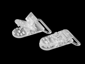 Plastový klip transparentní šíře 26 mm - 20 ks - transparent