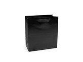 Dárková taška metalická - 12 ks - 4 černá