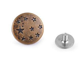 Kovový knoflík / riflový šroubovací velikost 26" - 25 ks - 2 staromosaz