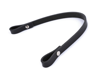 Kožené ucho na kabelku šíře 1 cm délka 30 cm - 4 ks - 3 černá