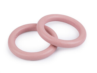 Dřevěný barevný kroužek vnější Ø70 mm - 10 ks - 4 pudrová