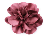 Brož / ozdoba do vlasů saténový květ Ø14,5 cm - 1 ks - 4 starorůžová