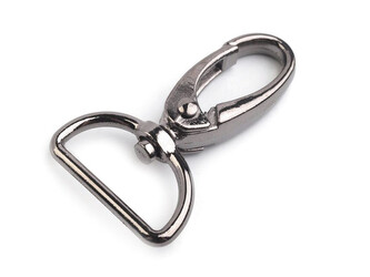 Kovová karabina s obrtlíkem průvlek 25 mm - 10 ks - 2 nikl černý